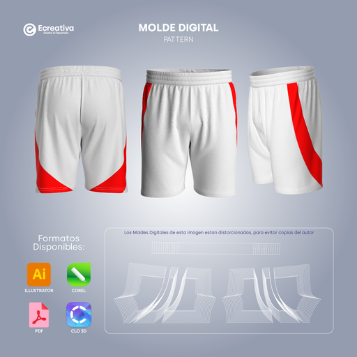 Molde Digital Short Adidas 2024
