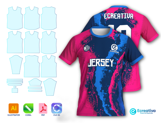 molde Patron Camiseta Estandar Futbol